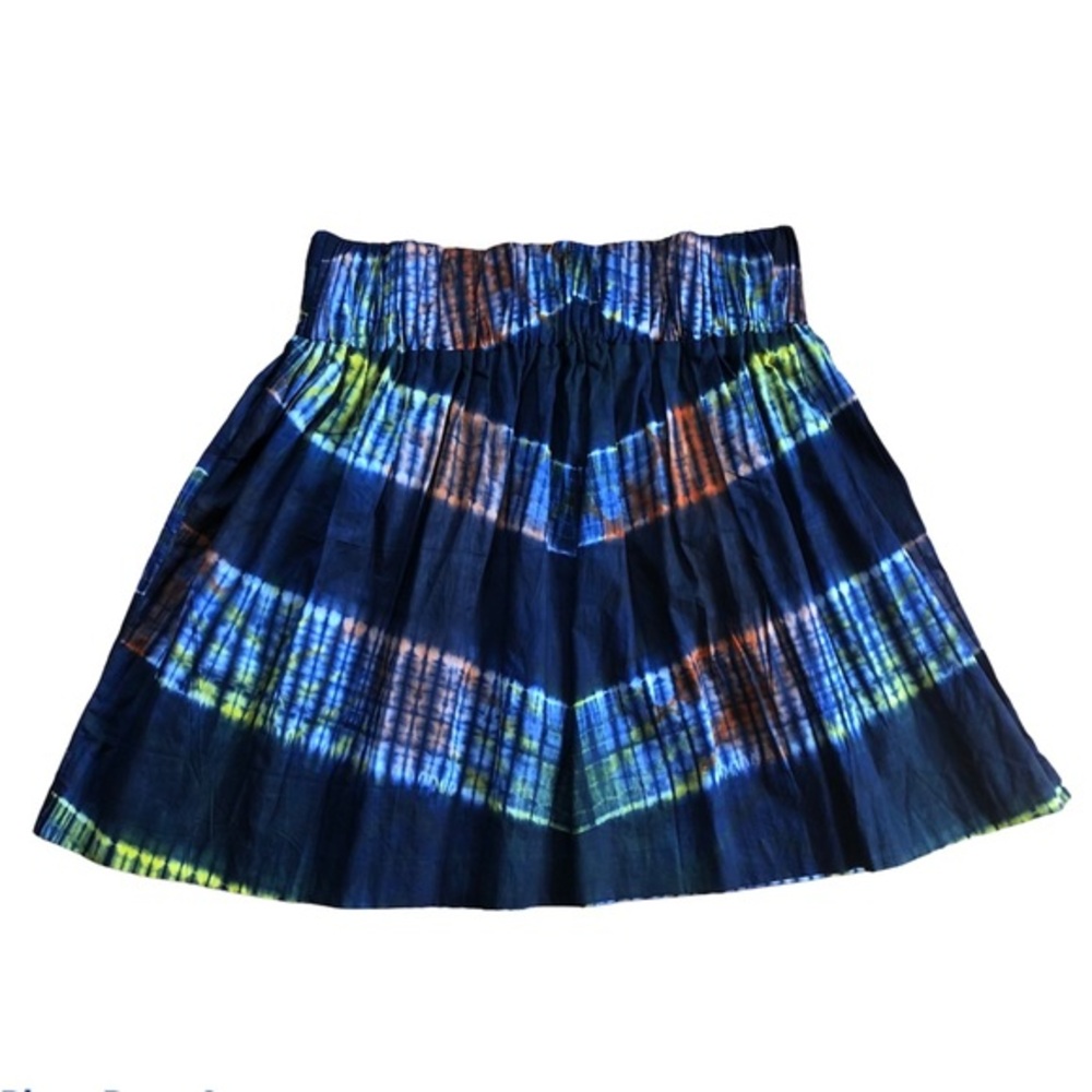 Skirt Size 22W Multicolored Tie Dyed Cotton Elastic Gathered High Waisted